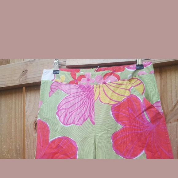 Gorgeous vintage Lilly Pulitzer colorful floral print pants, sz 4 - Picture 3 of 4
